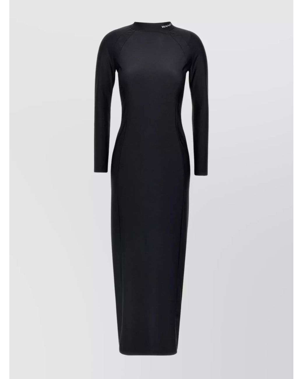 Alexander Wang Blue High-Neck Long-Sleeve Midi Dress