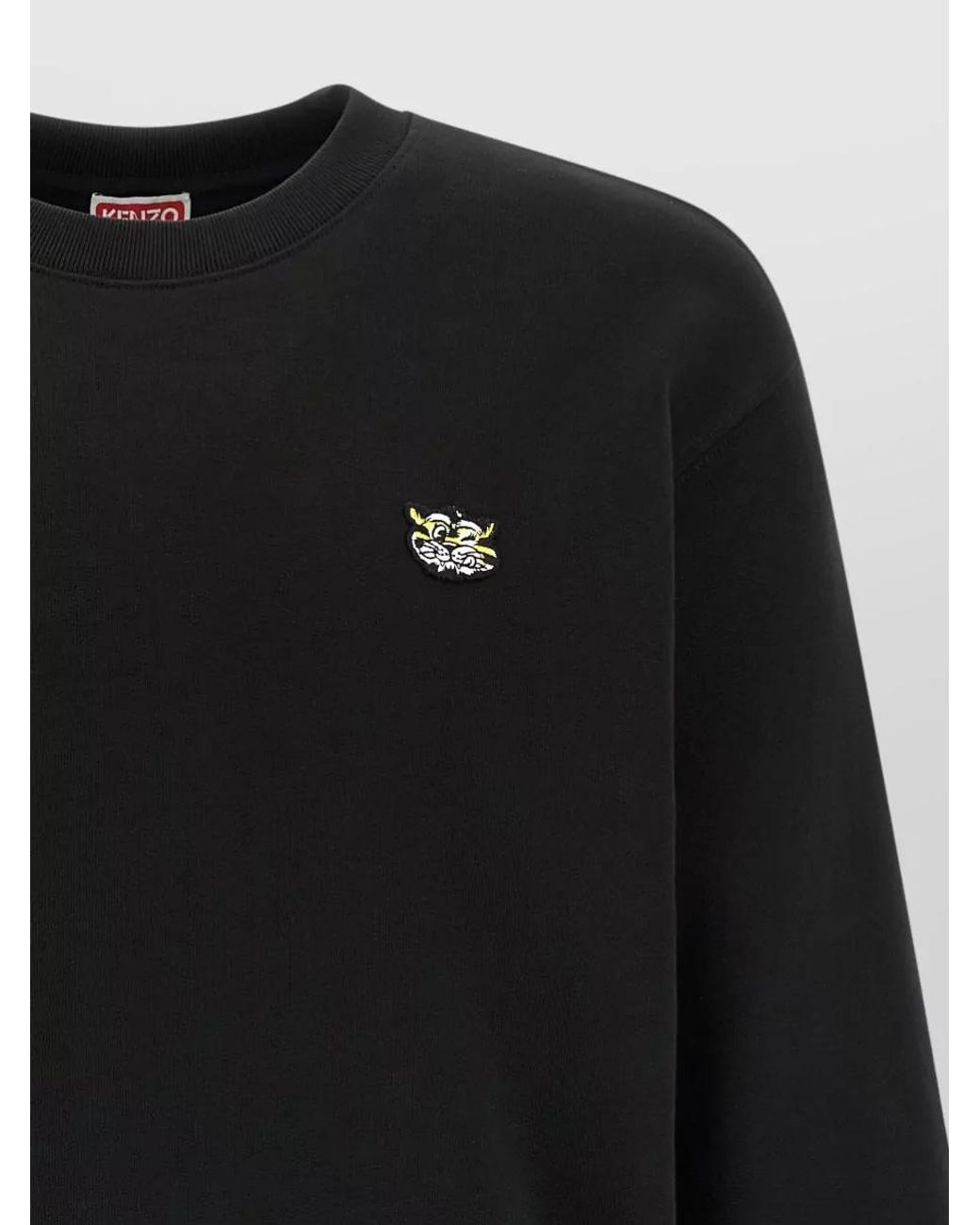 KENZO Black Cotton Crewneck Sweatshirt for men
