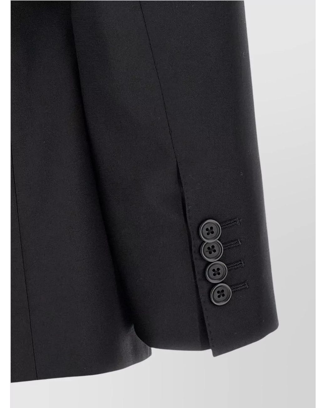 Dolce & Gabbana Black Wool And Silk Single-Breasted Suit for men