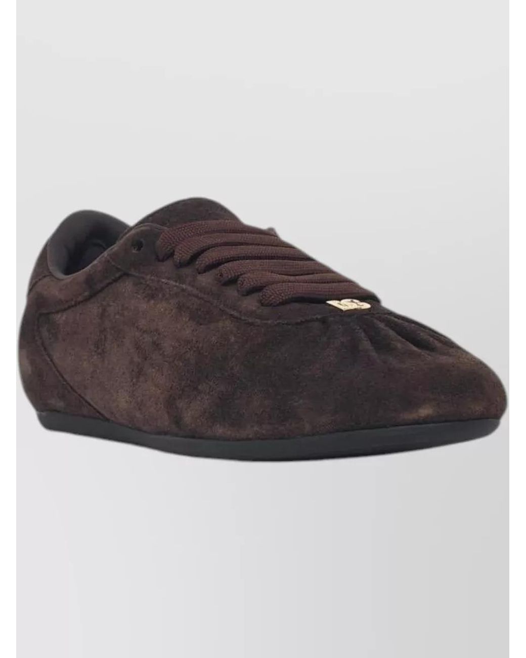 Dolce & Gabbana Black Suede Low-Top Sneakers