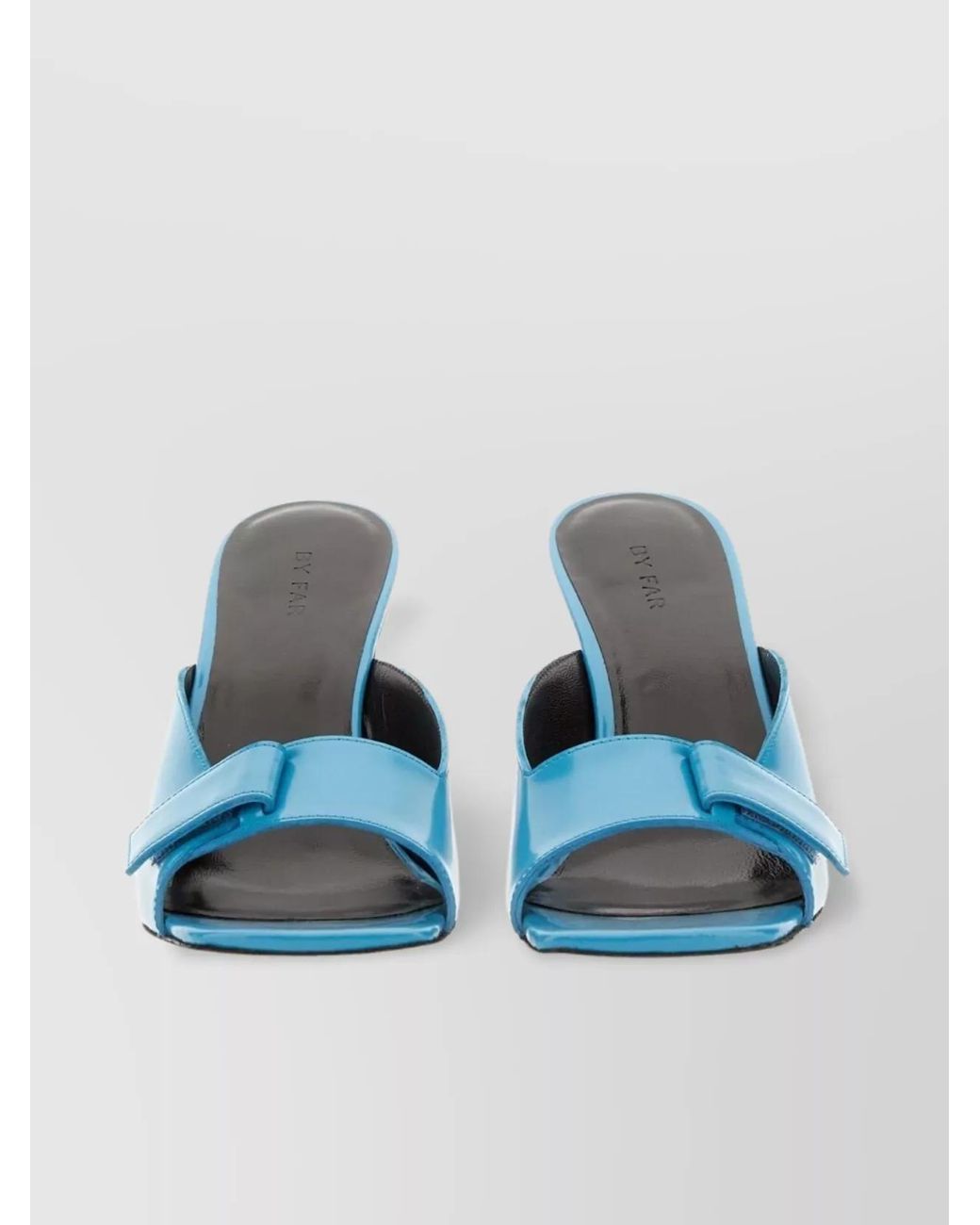 By Far Blue Patent Leather Sandals