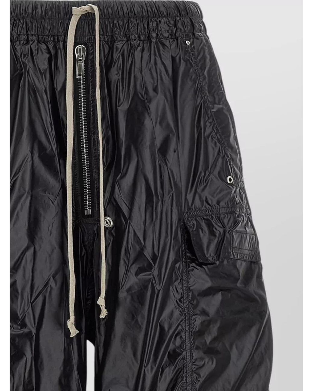 Rick Owens Multicolor Nylon Low-Rise Flared Wide-Leg Trousers