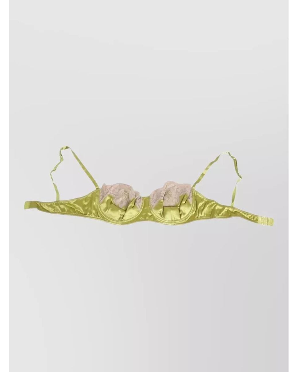 Dolce & Gabbana Metallic Silk Lace Padded Balconette Bra