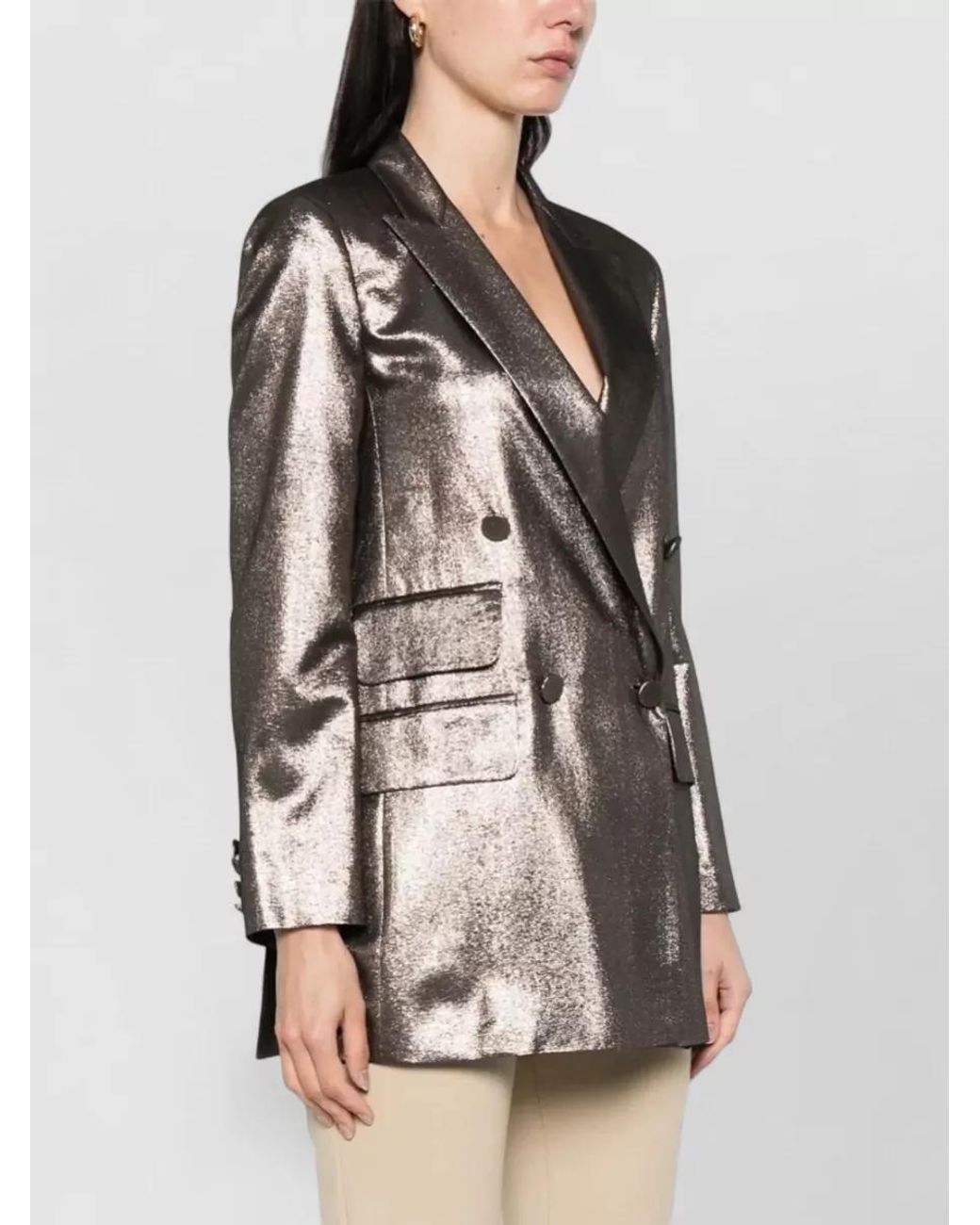 Max Mara Brown Silk Blazer