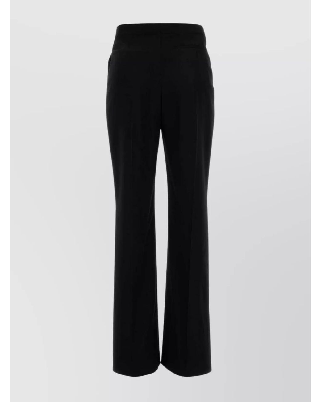 Givenchy Black Wool Flared Wide-Leg Trousers