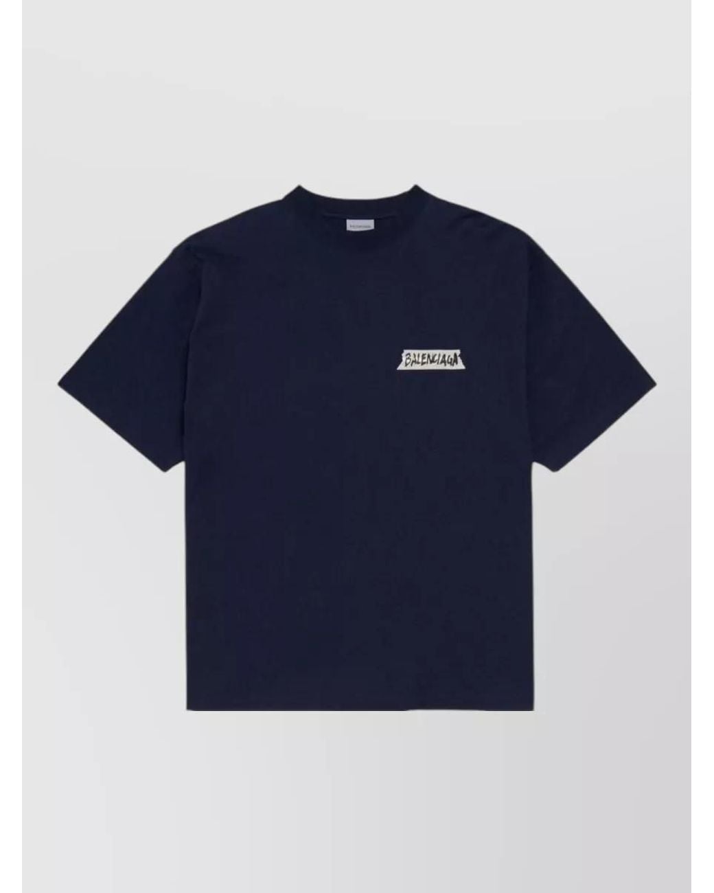 Balenciaga Blue Medium-Fit Cotton T-Shirt for men