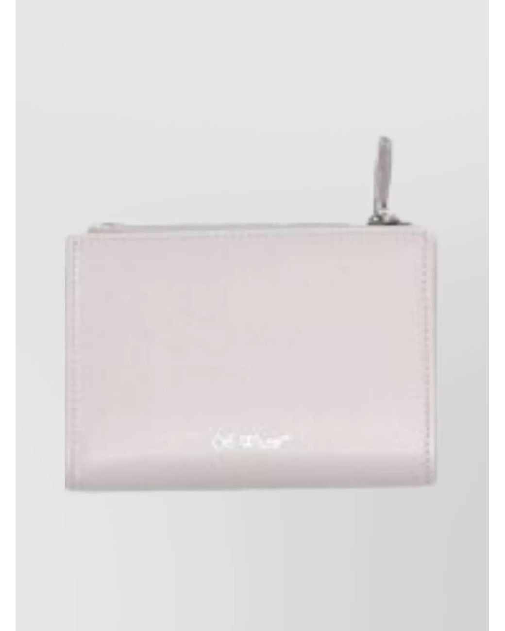 Off-White c/o Virgil Abloh Pink Leather Zip-Around Bifold Purse