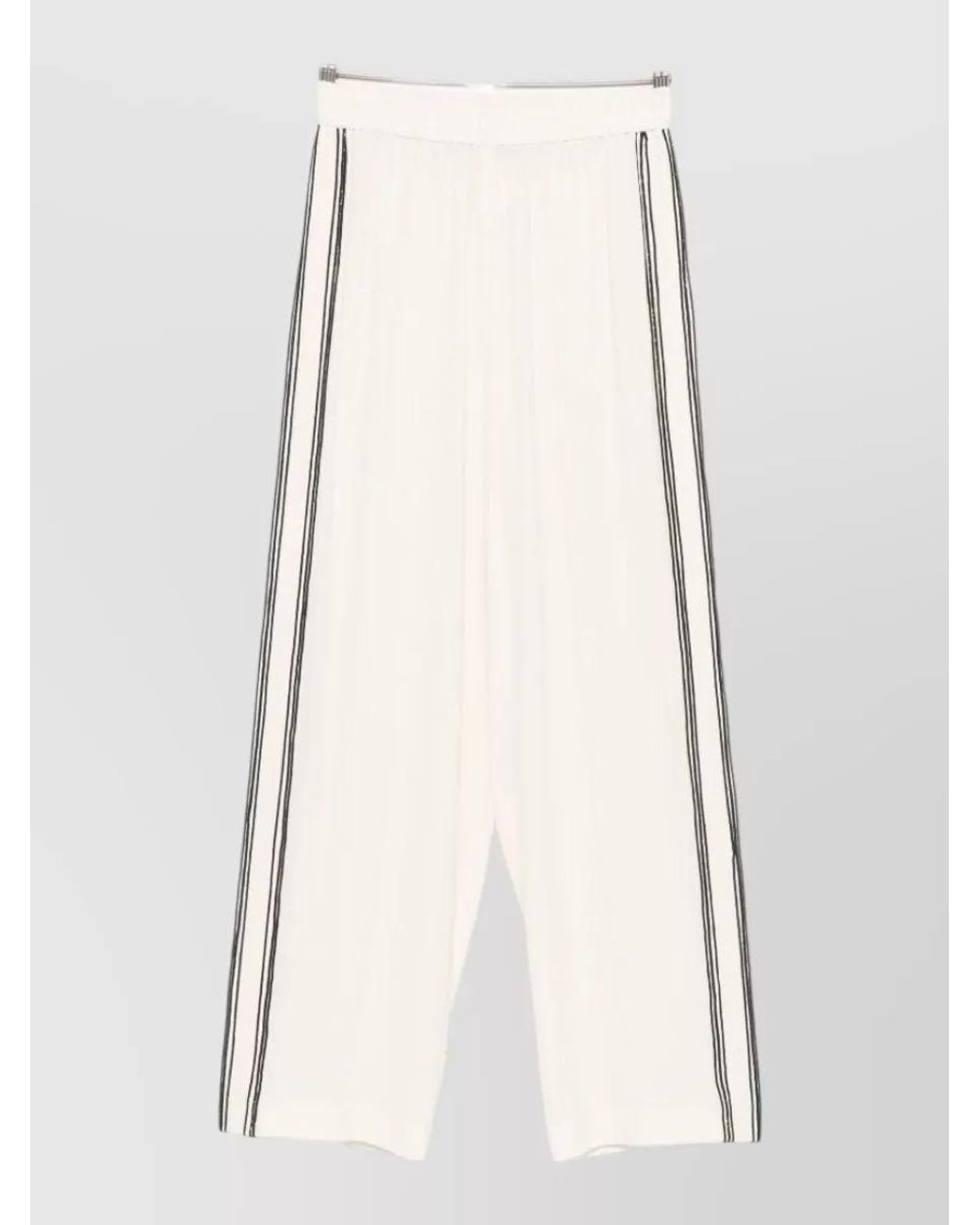 Fabiana Filippi Natural Silk Blend Wide-Leg Trousers