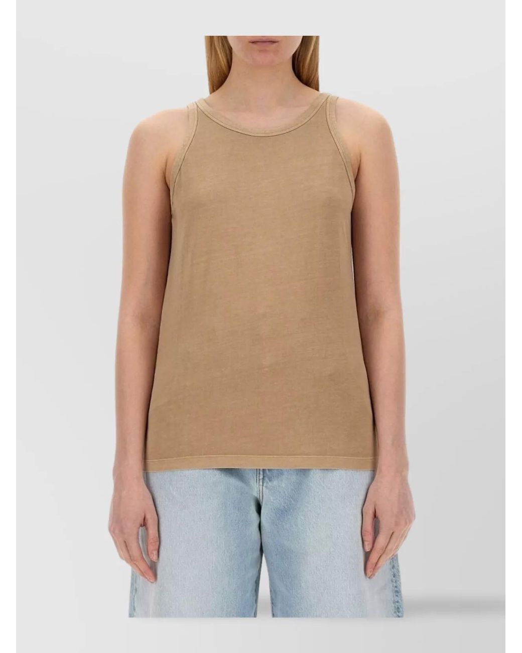 Sportmax Blue Cotton Tank Top