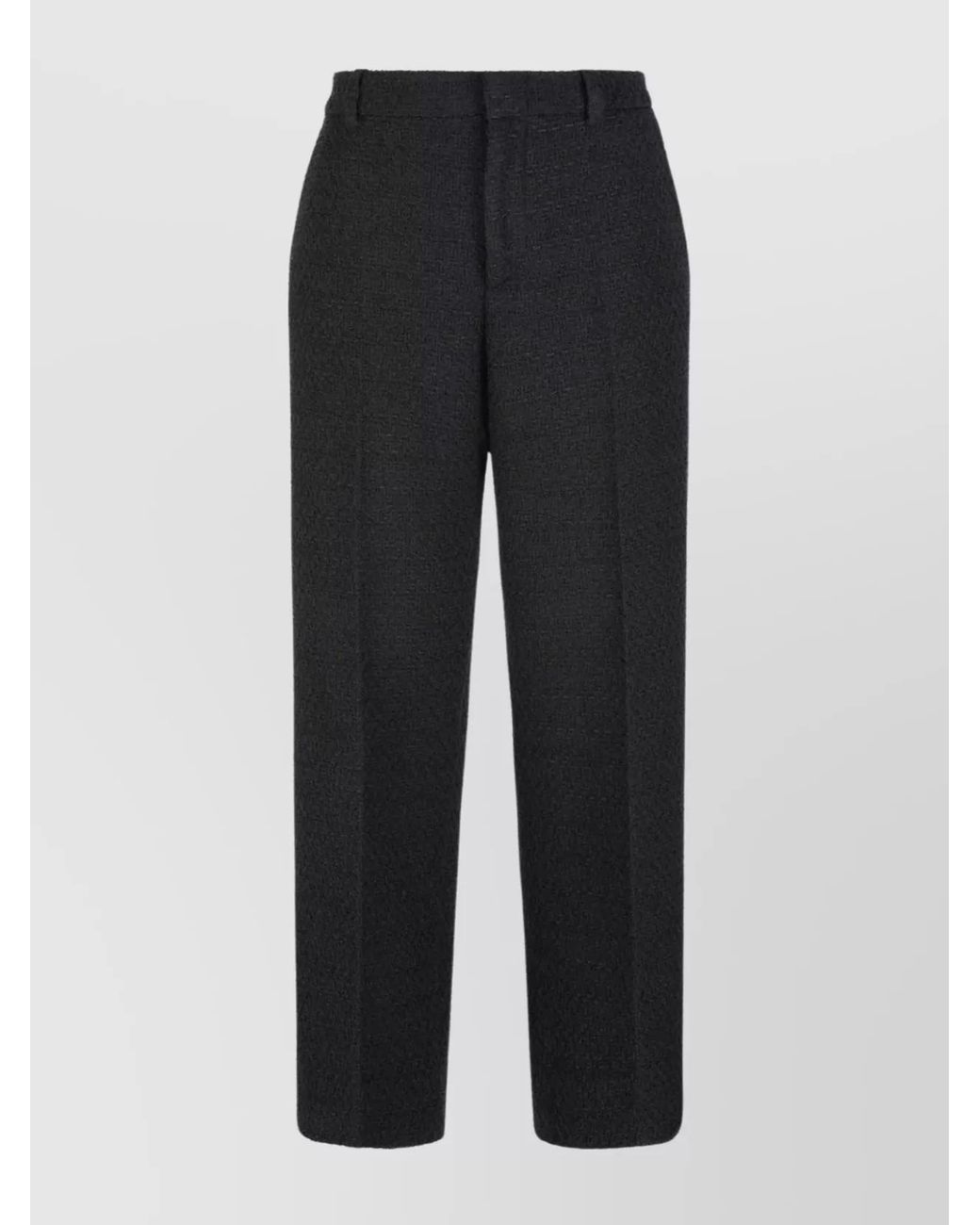 Gucci Black Bouclé Wool Cropped Straight-Leg Tailored Trousers