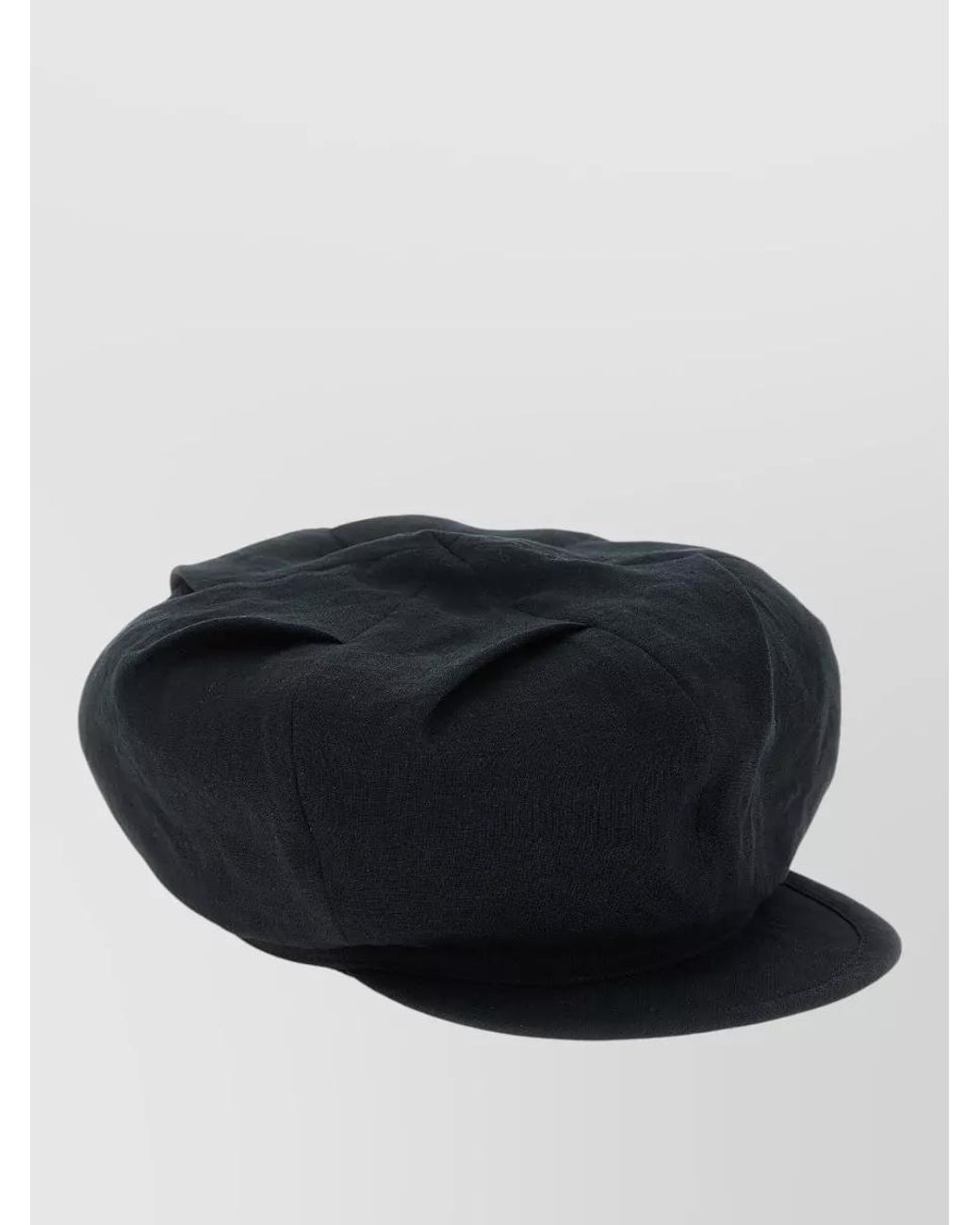 Yohji Yamamoto Black Linen Six-Panel Cap for men