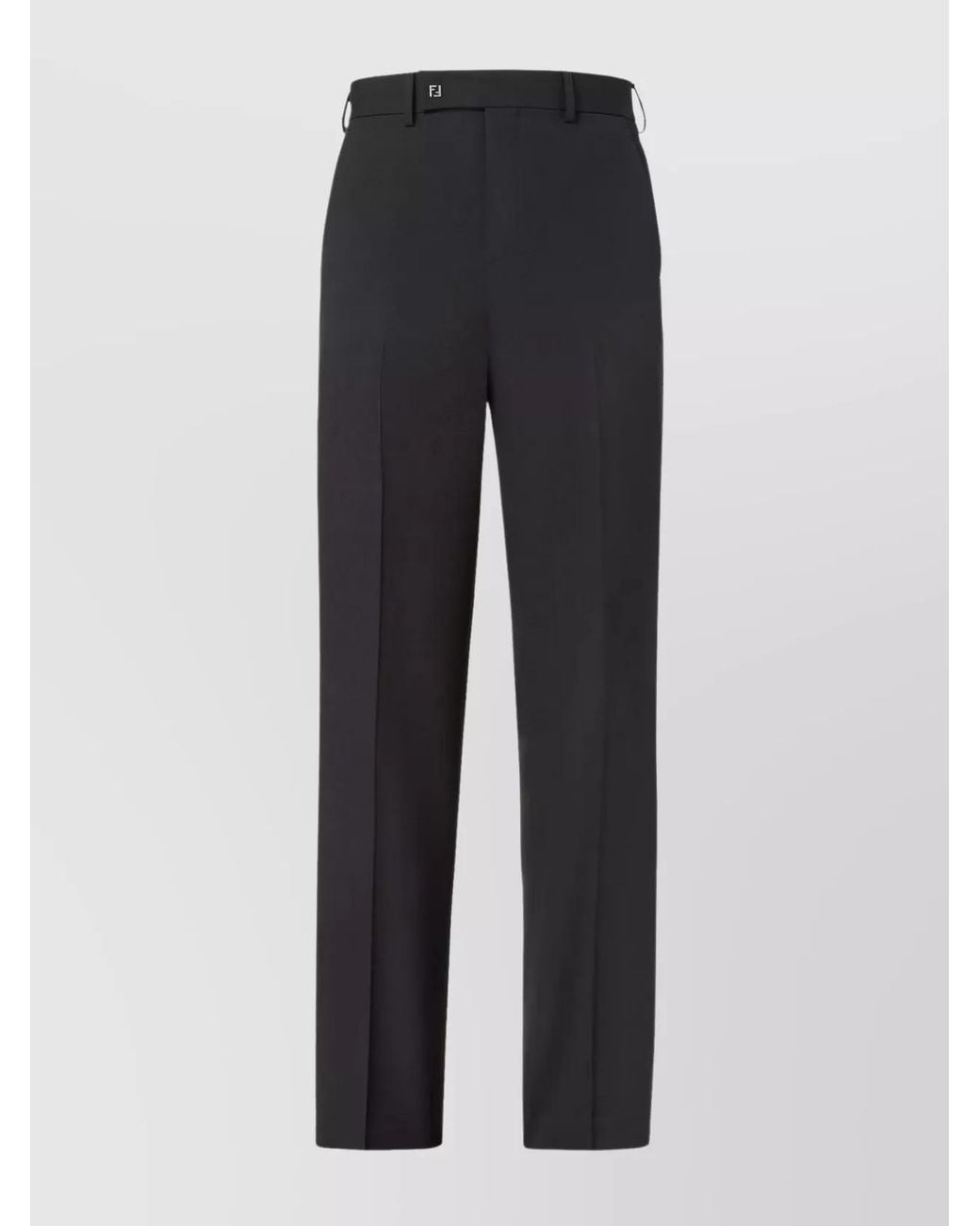 Fendi Blue Virgin Wool Slim Tapered Tailored Trousers for men