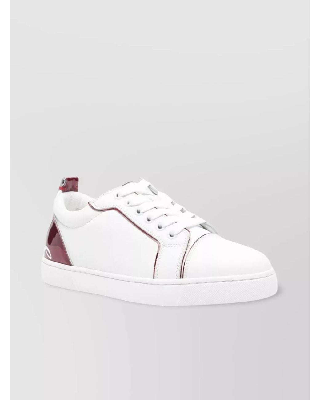 Christian Louboutin White Leather Low-Top Sneakers