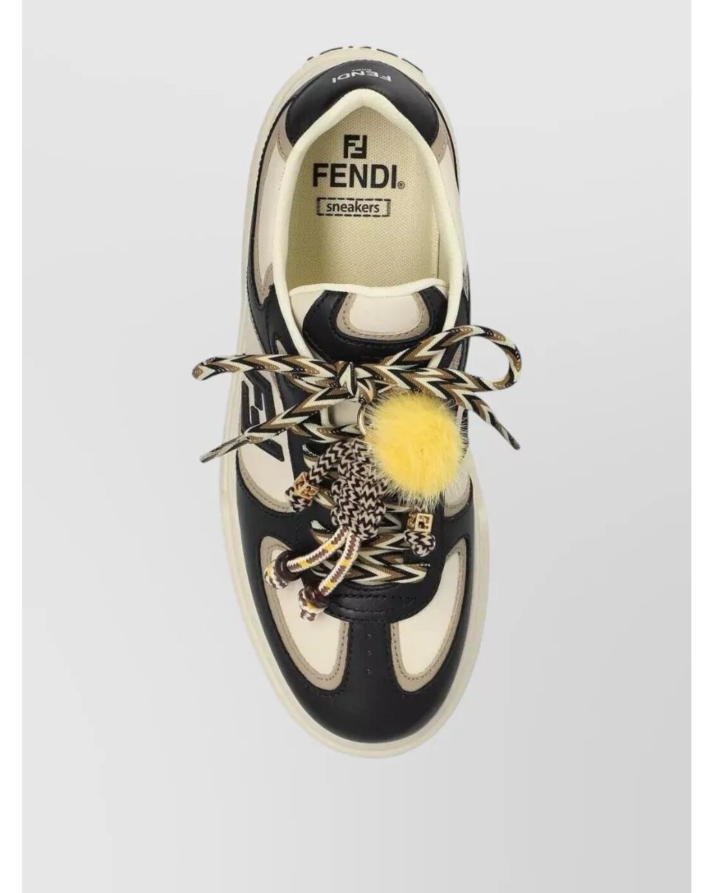 Fendi Black Match Low Top Platform