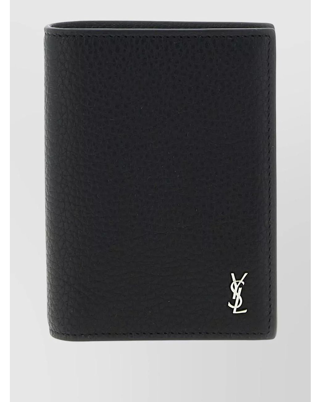 Saint Laurent Black Leather Card Holder for men