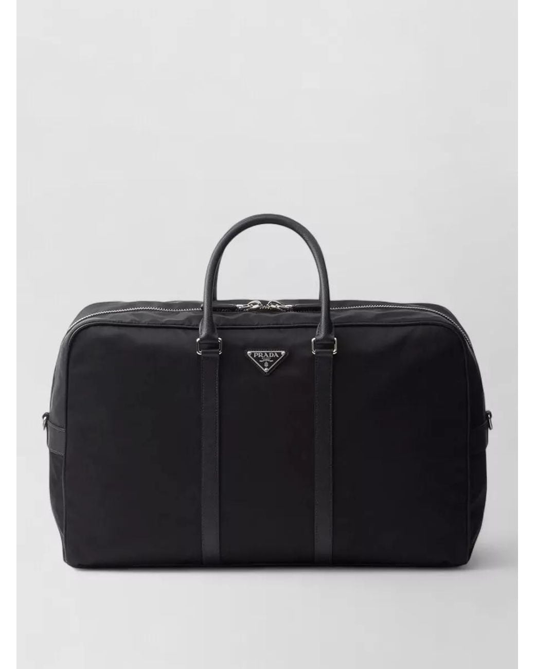Prada Black Recycled Nylon Travel Bag for men