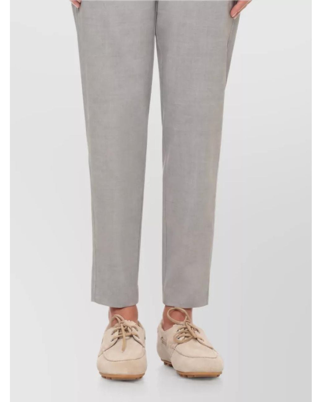 Panicale Gray Virgin Wool Straight-Leg Loungewear Trousers