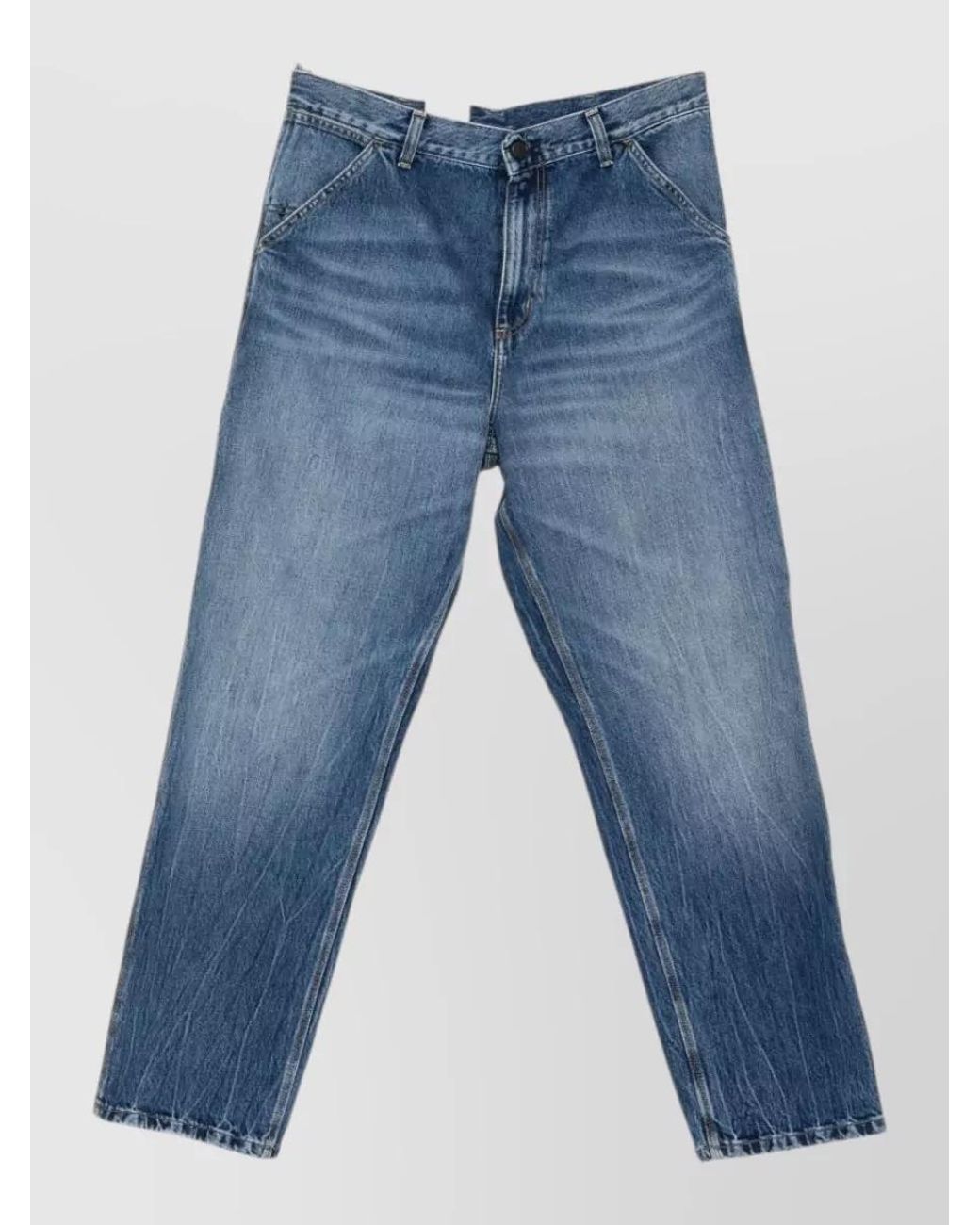 Carhartt Blue Straight-Leg Denim Jeans for men