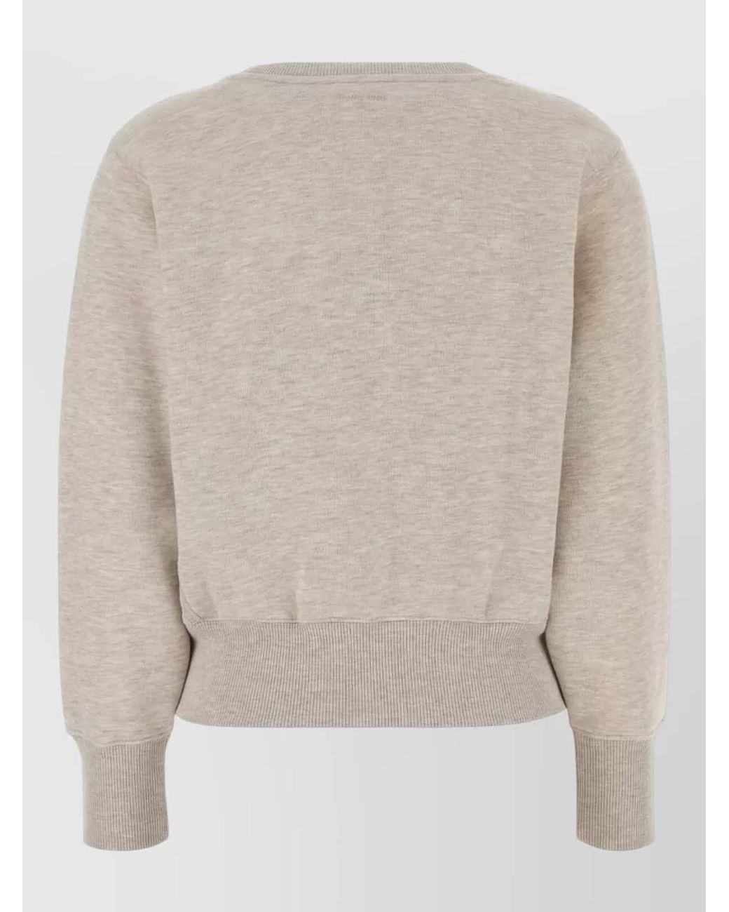 Anine Bing Natural Cotton Blend Relaxed-Fit Sweatshirt