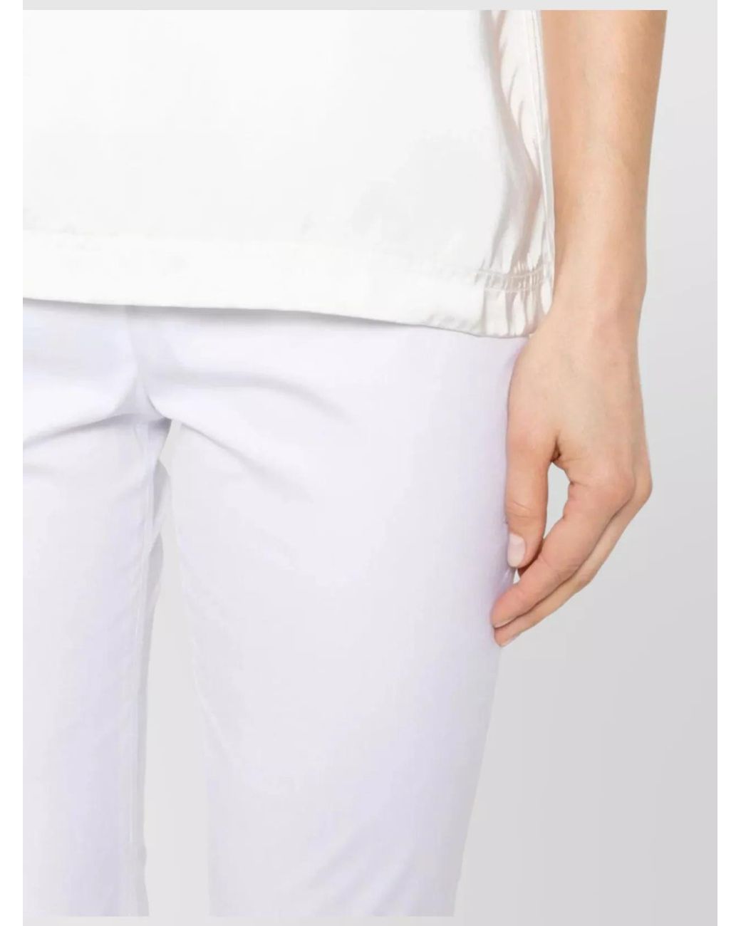 Fabiana Filippi White Slim-Fit Trousers