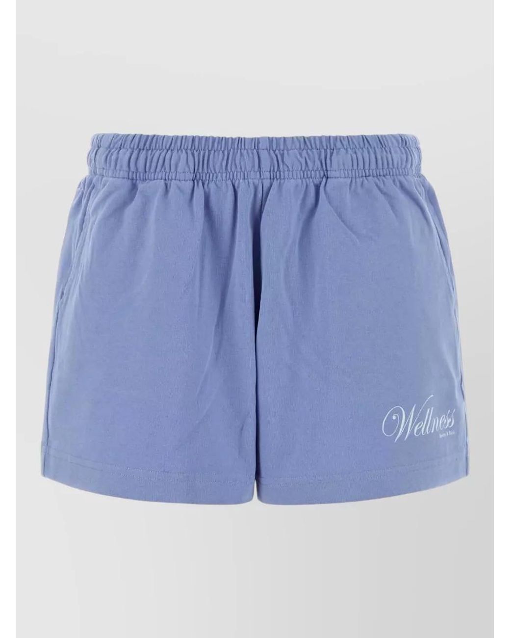 Sporty & Rich Blue Cotton Shorts