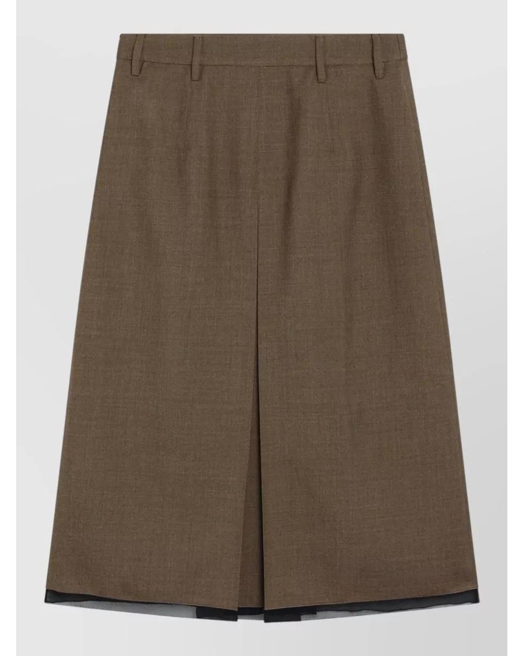 Prada Brown Wide-Leg Trousers