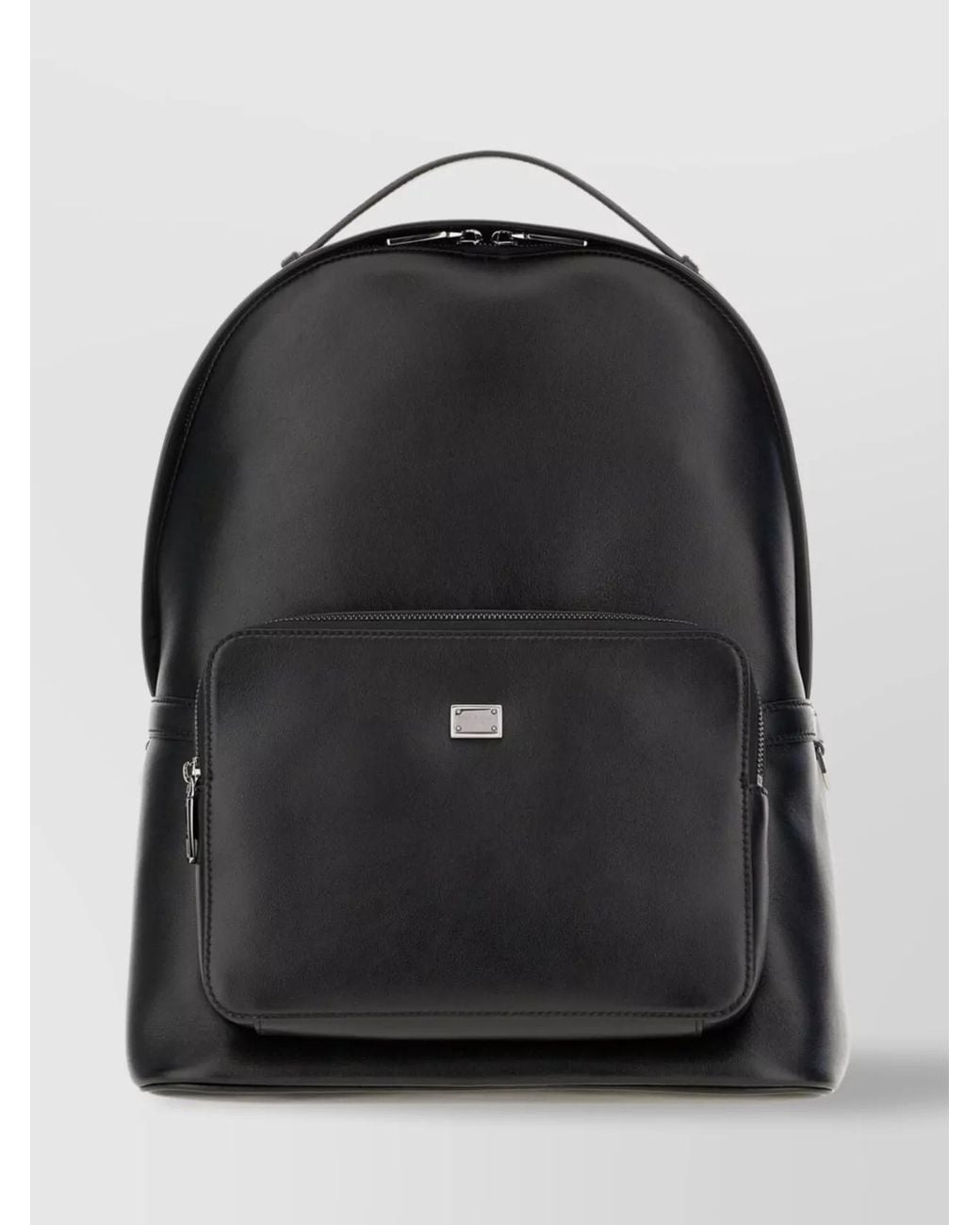 Dolce & Gabbana Black Leather Backpack for men
