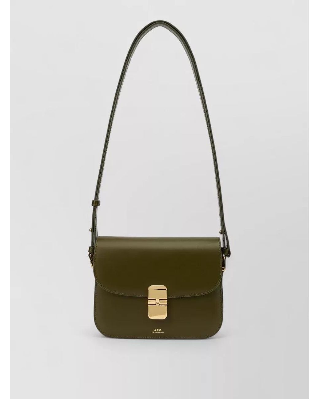 A.P.C. White Grace Leather Cross-Body Bag