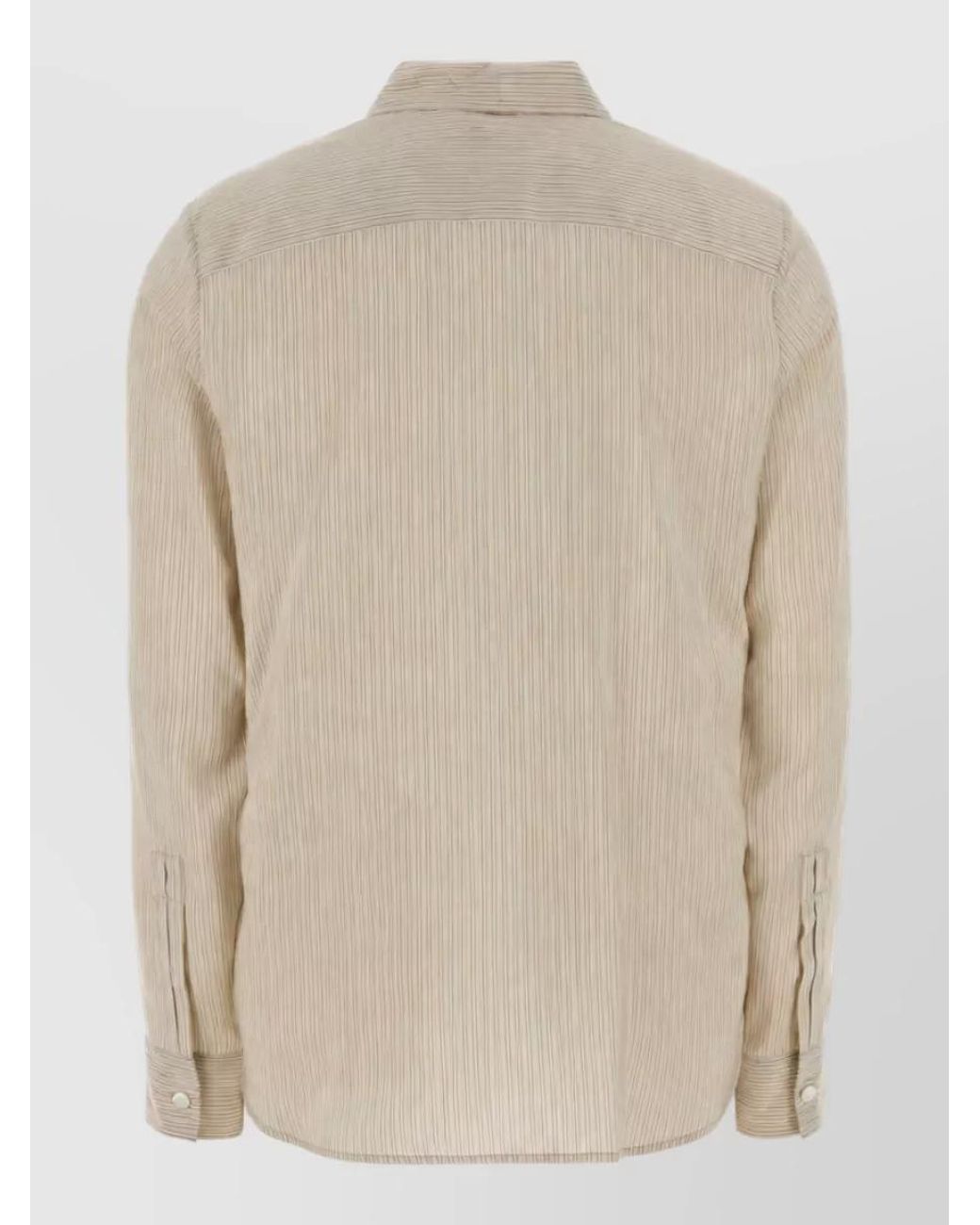 Burberry Natural Embroidered Silk Shirt