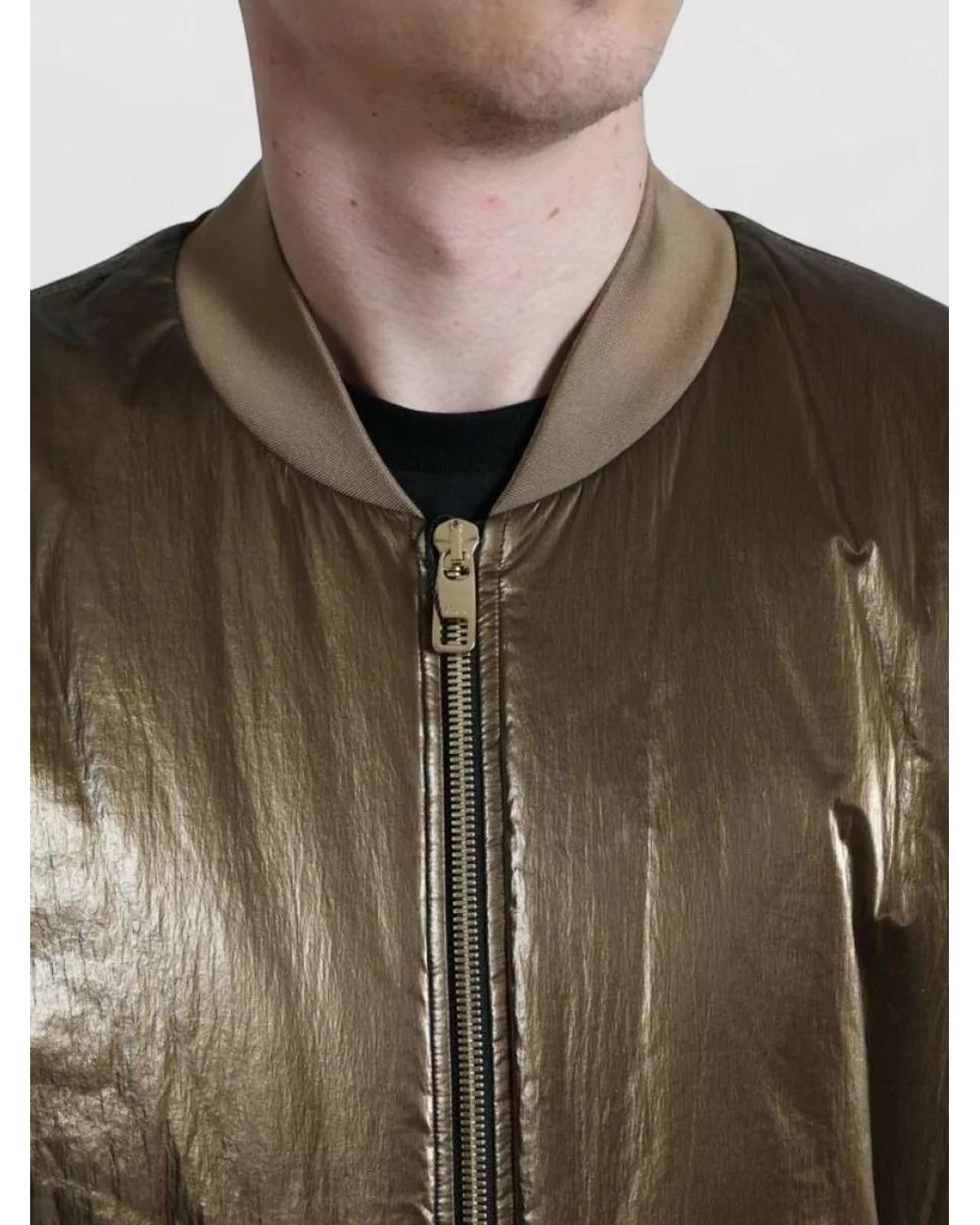 Dolce & Gabbana Brown Nylon Long-Sleeve Bomber Jacket for men