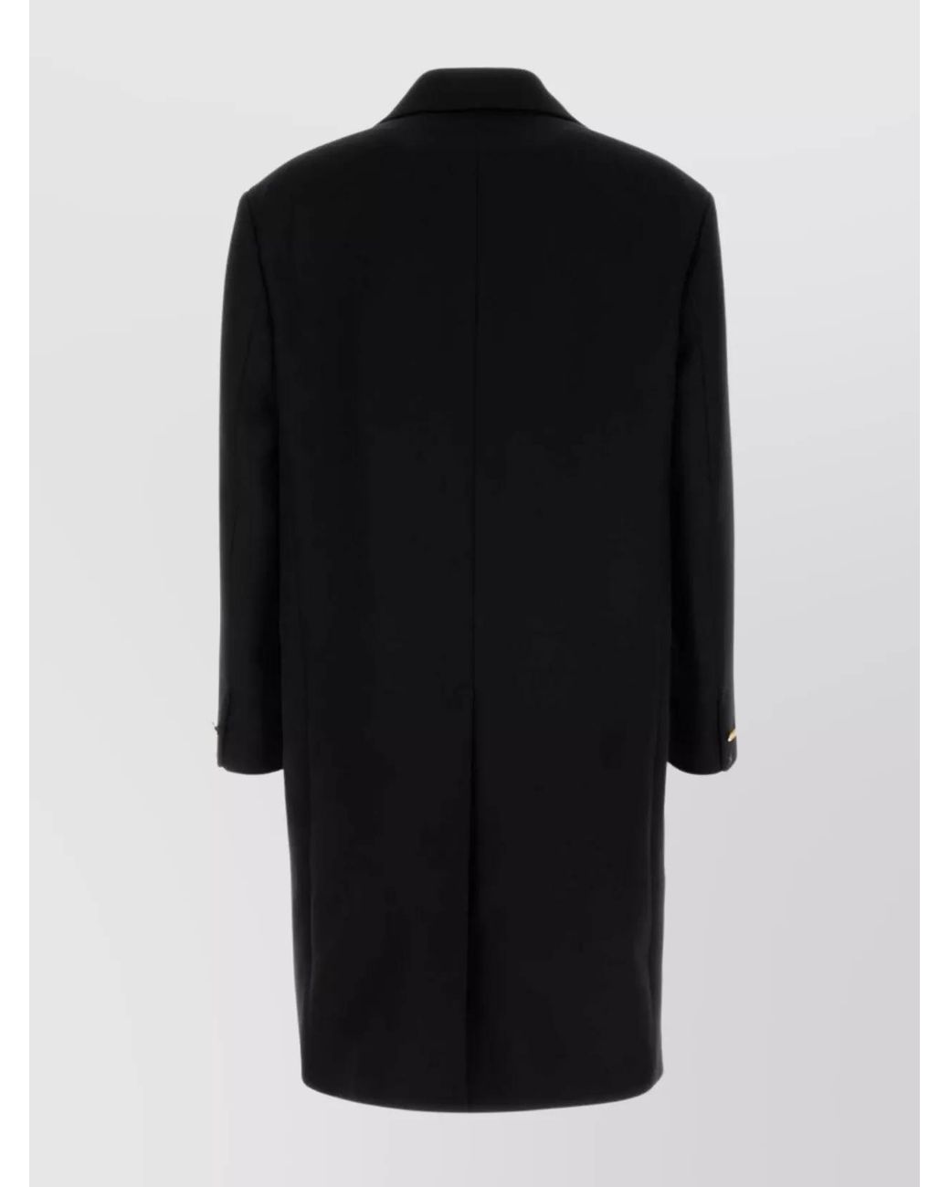 Versace Black Single Breasted Coat for men