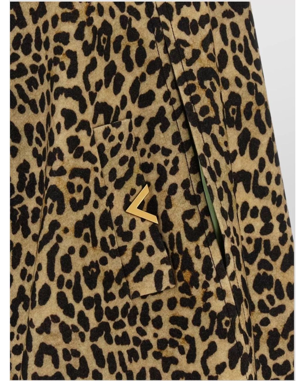 Valentino Garavani Multicolor Wool Leopard Print Cape