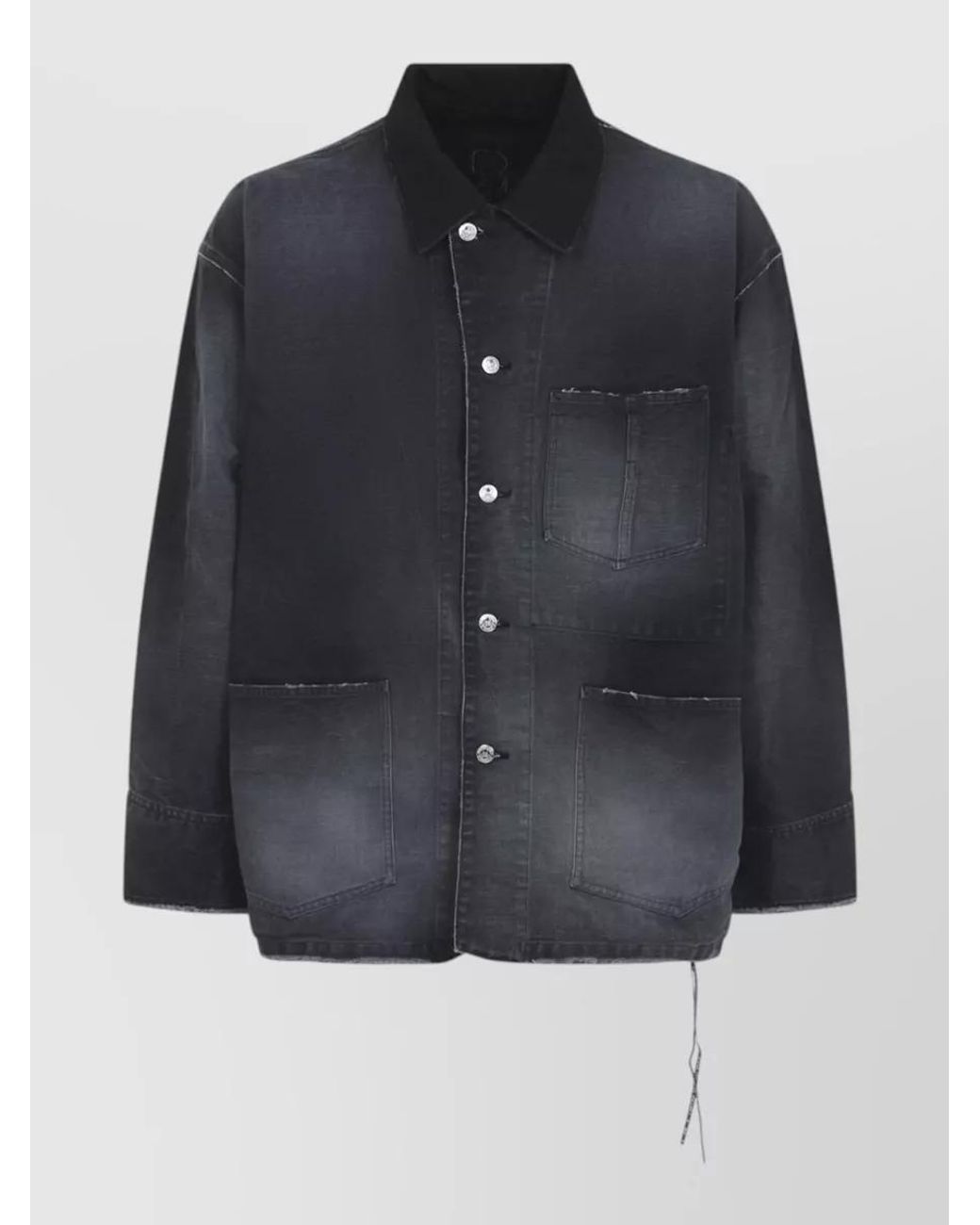 MASTERMIND WORLD Blue Cotton Utility Shirt Jacket for men