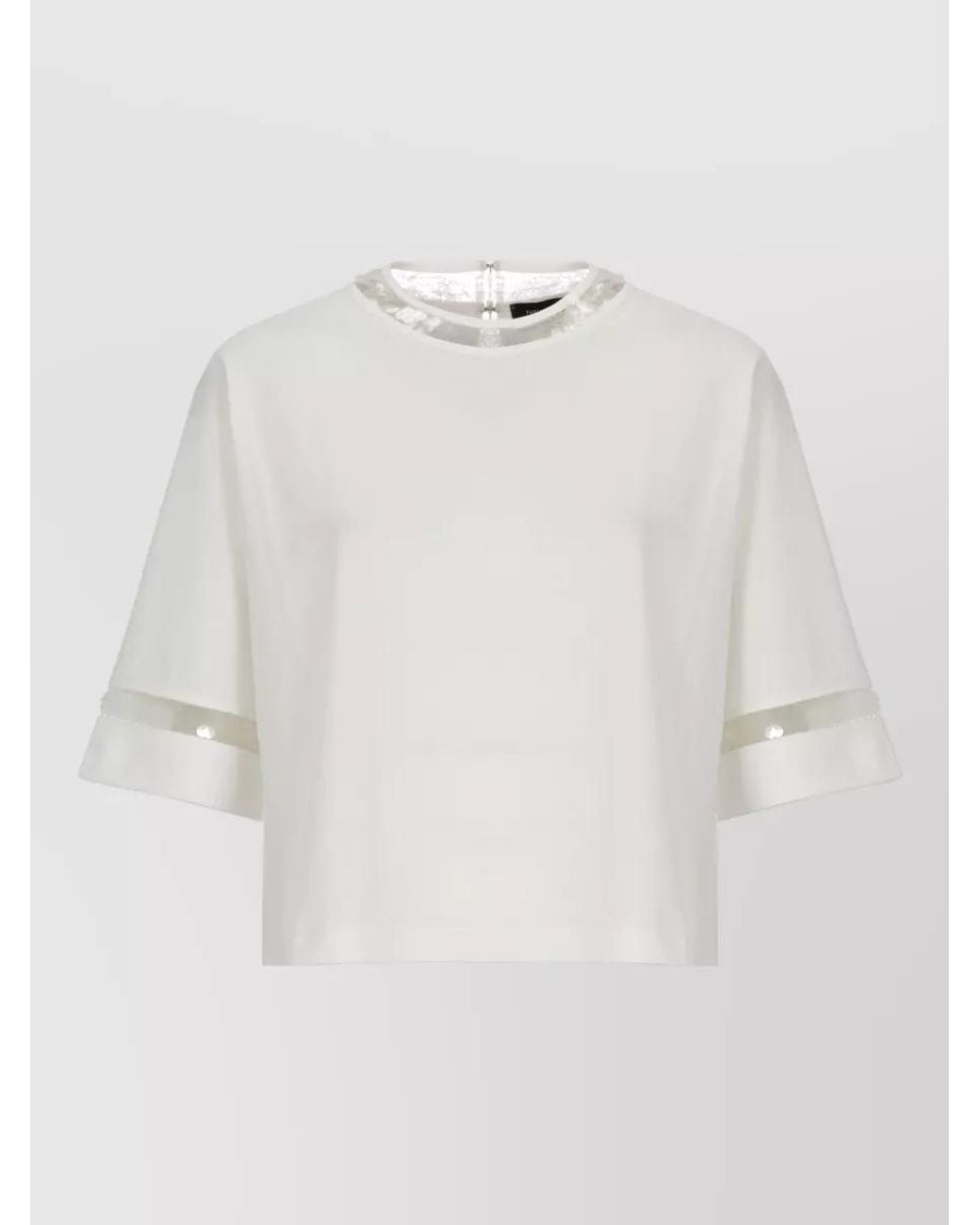 Fabiana Filippi White Cotton Short-Sleeve T-Shirt