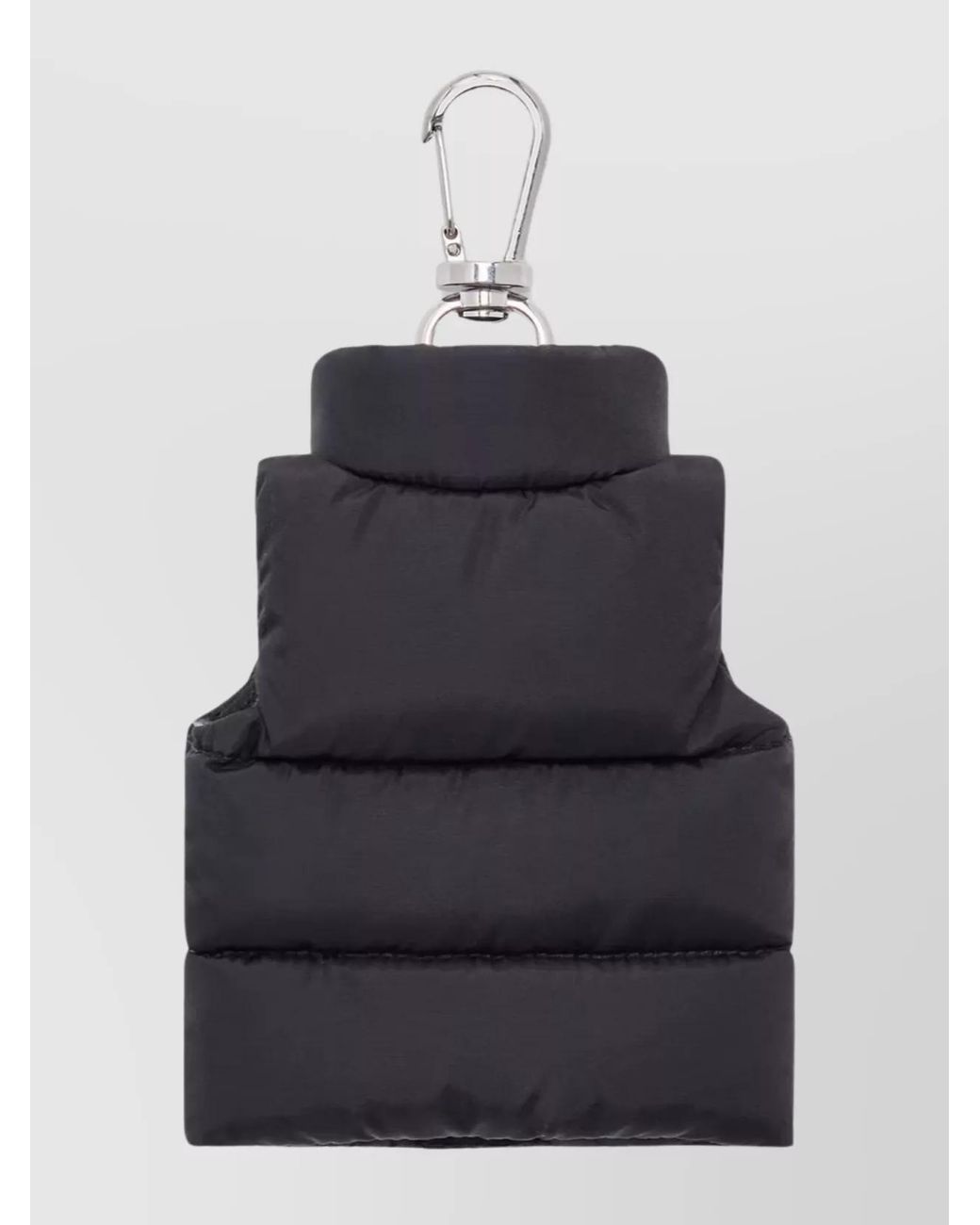 Moncler Blue Quilted Nylon Vest Keyring for men