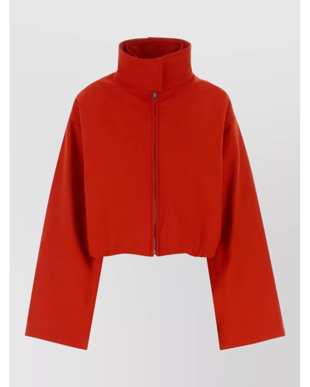 Alaïa Red Cotton Bomber Jacket