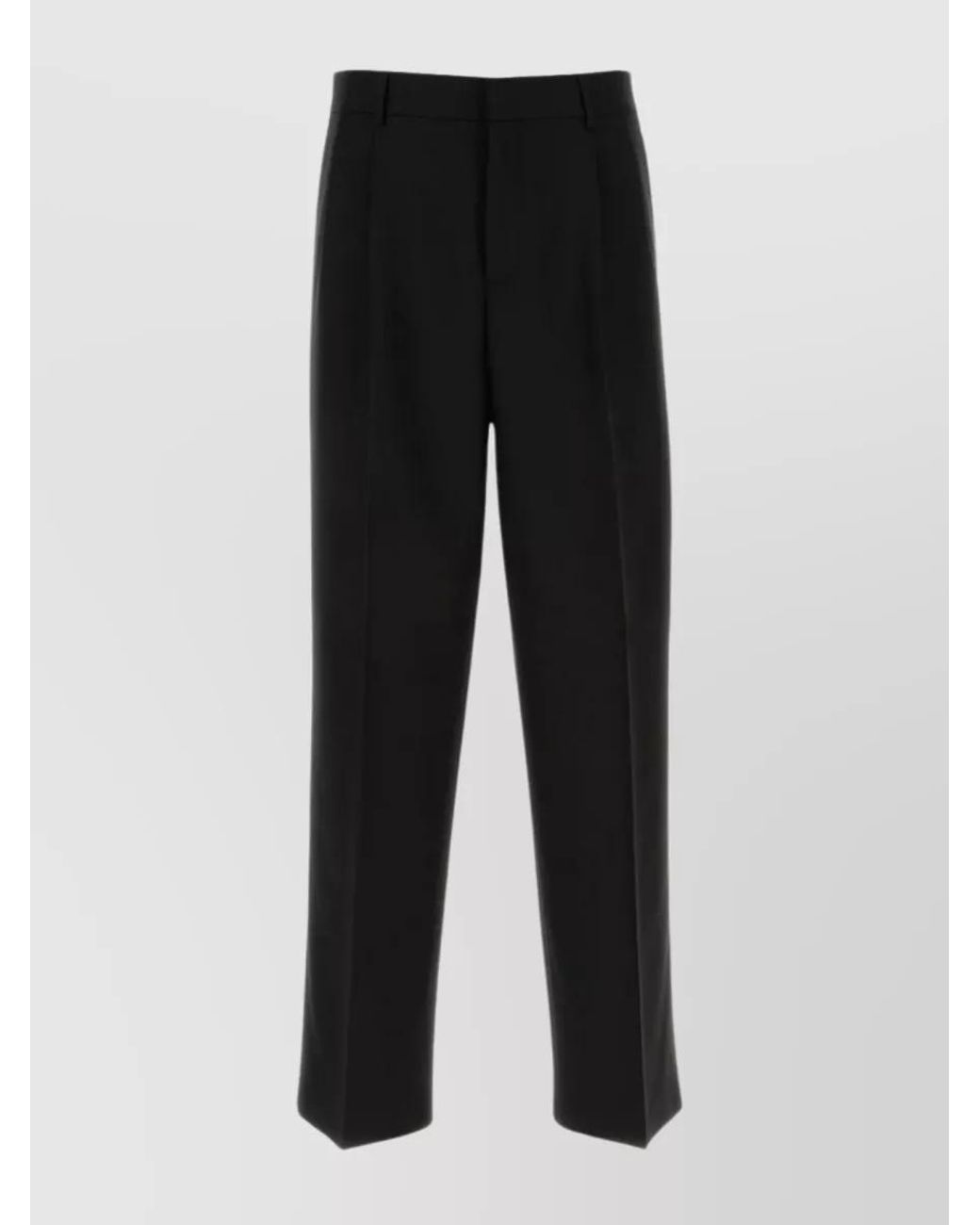 Versace Black Wide-Leg Tailored Trousers for men