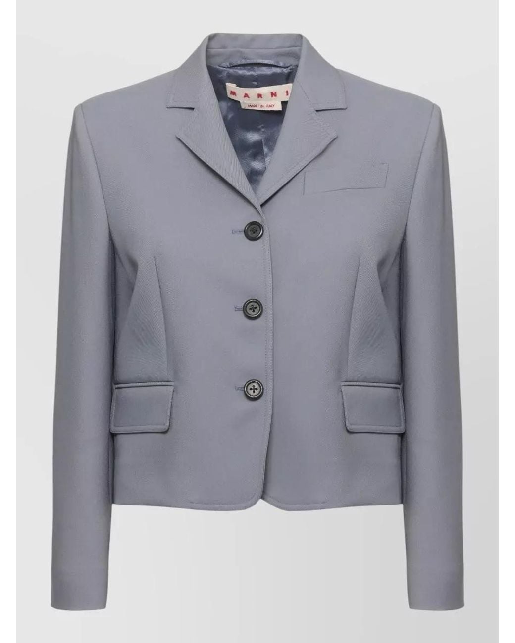 Marni Blue Single-Breasted Blazer