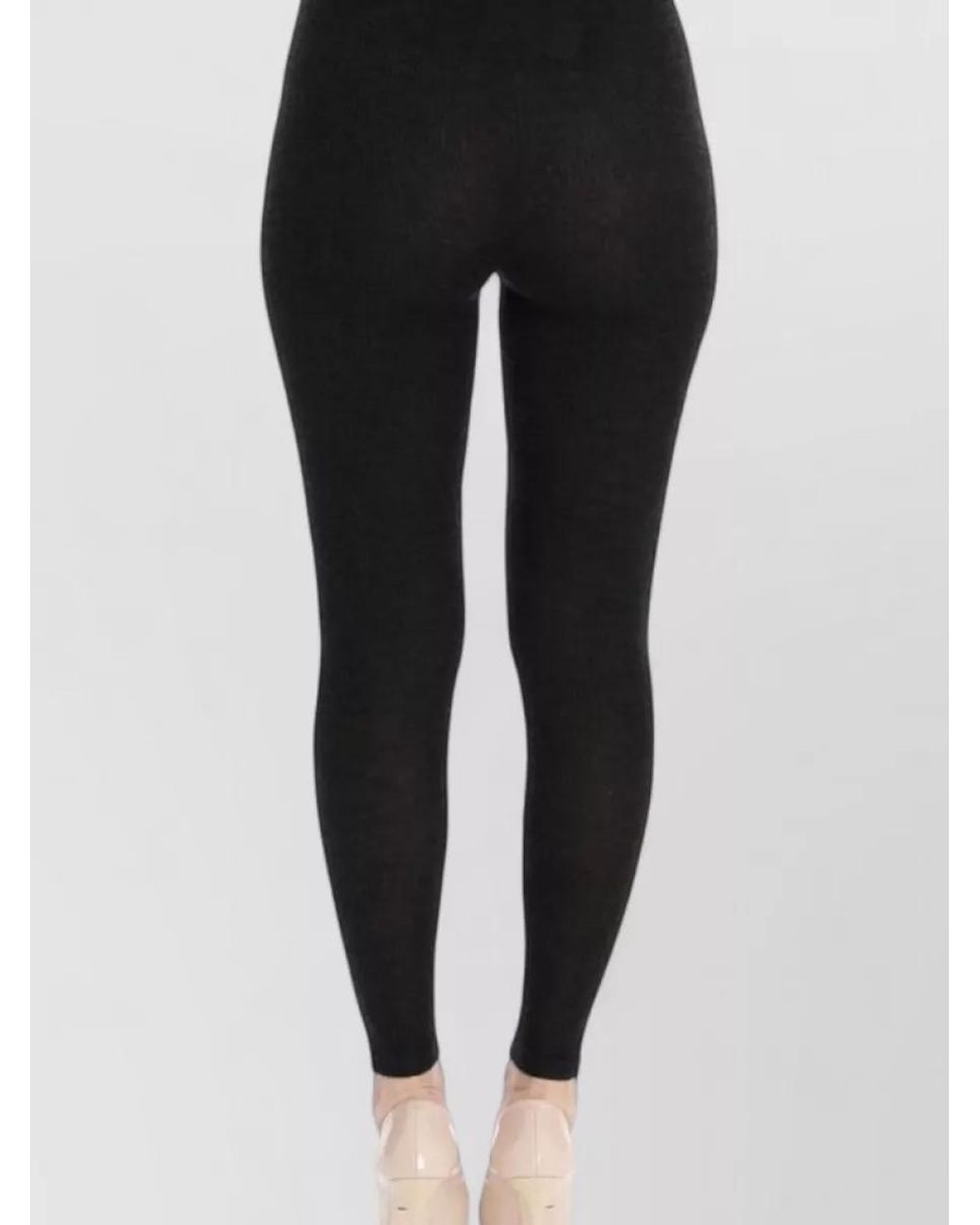 Dolce & Gabbana Black Cashmere High-Rise Leggings