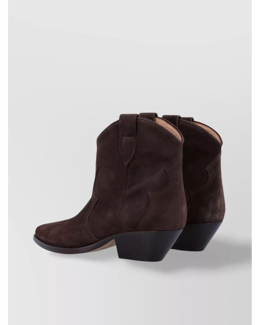Isabel Marant Brown Leather Suede Cowboy Ankle Boots