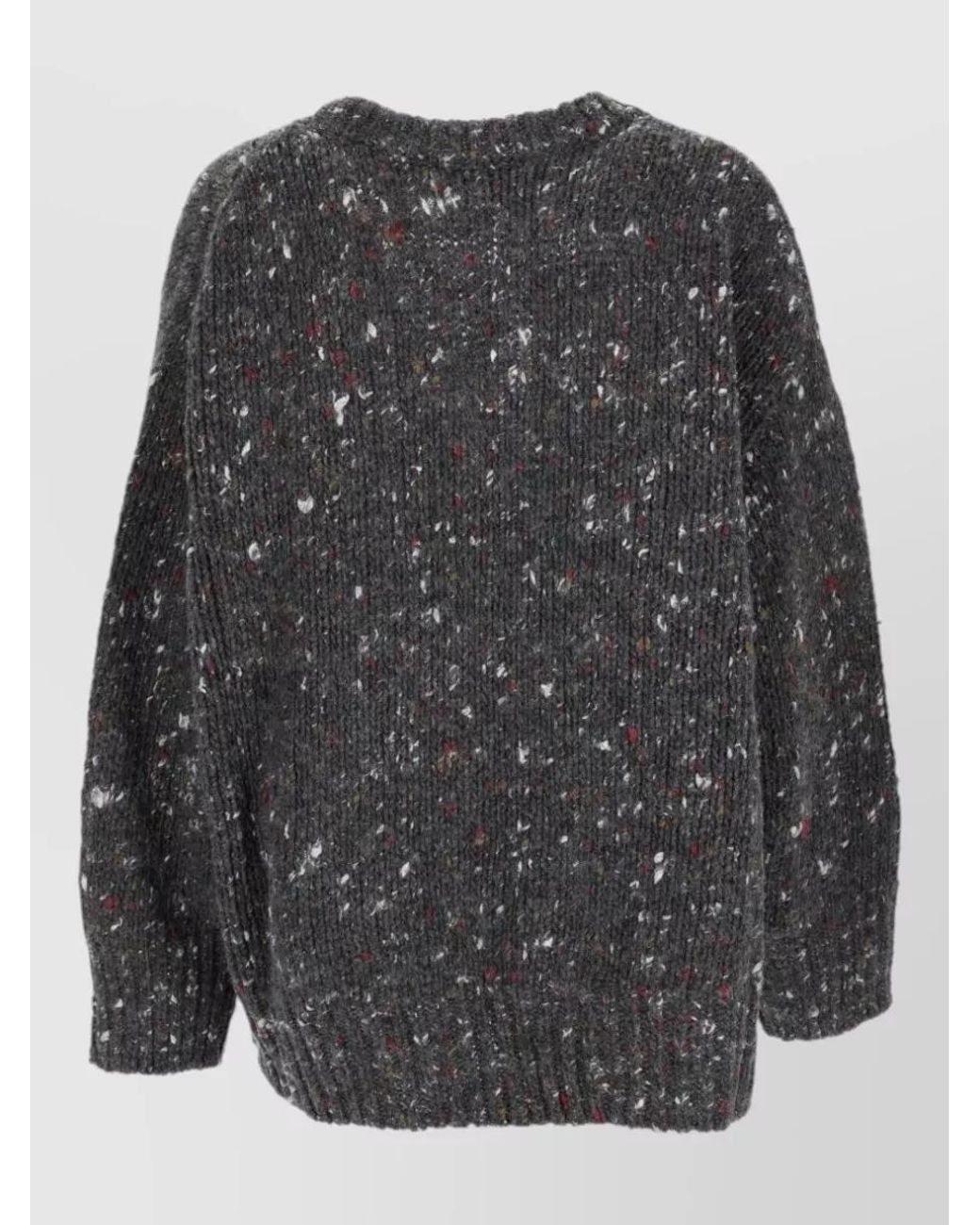 Alysi Gray Tweed Crewneck Sweater