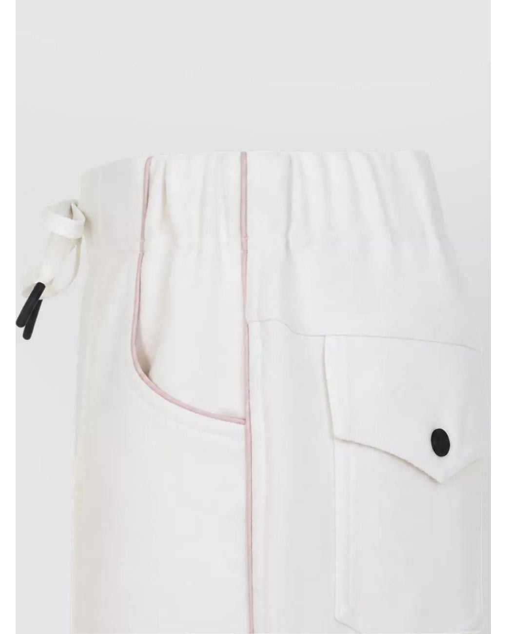 Moncler White Wide-Leg Sweatpants