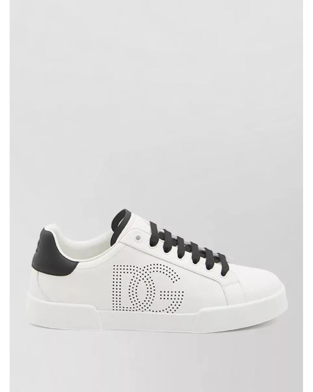 Dolce & Gabbana White Leather Low-Top Sneakers for men