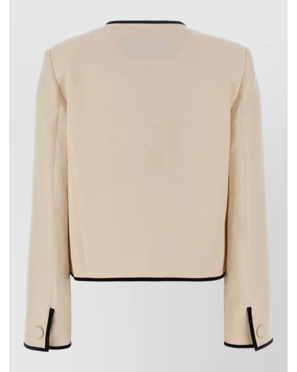 Valentino Garavani Natural Silk Wool Single-Breasted Jacket
