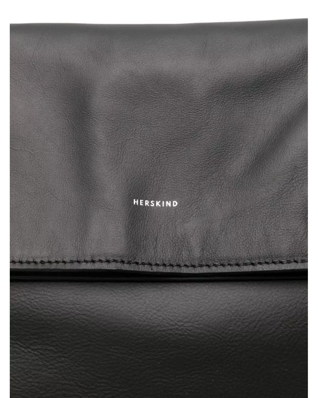 Herskind Gray Leather Shoulder Bag