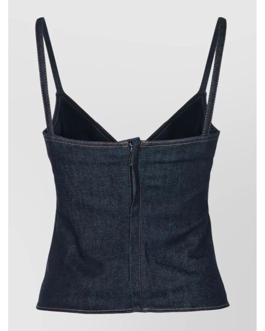 Jacquemus Blue Denim Bralette Top