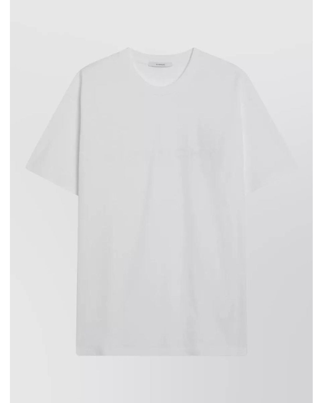 Givenchy White Silk Blend Regular-Fit Jacquard Logo T-Shirt for men