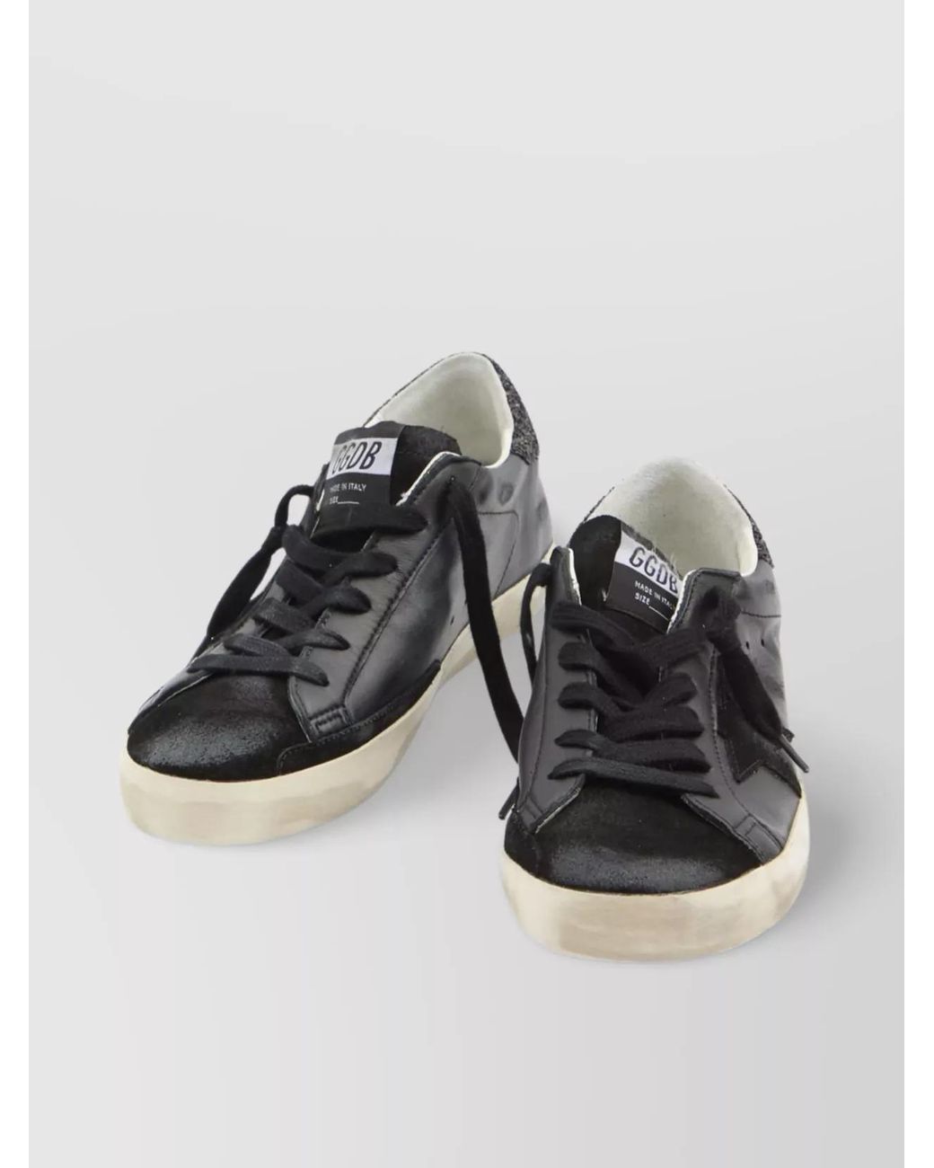 Golden Goose Deluxe Brand Black Super Star Vintage Suede Sneakers