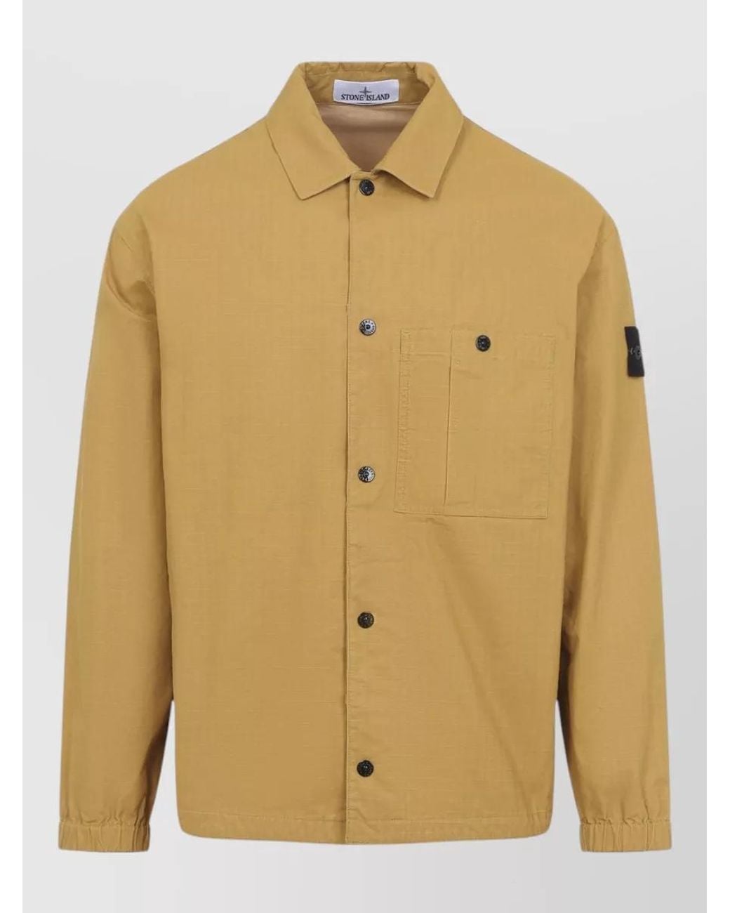 Stone Island Natural Cotton Relaxed-Fit Shirt Jacket for men
