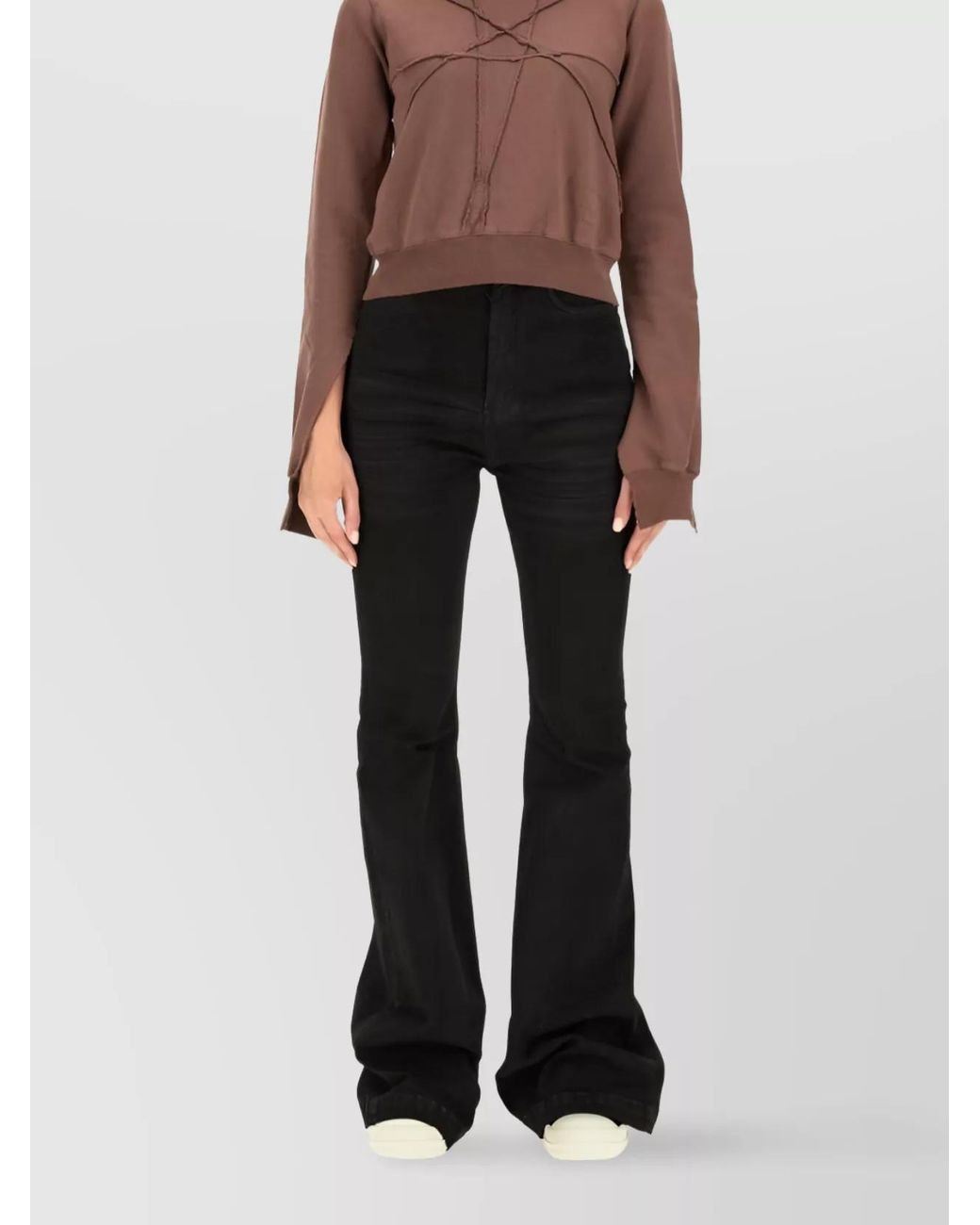 Rick Owens Multicolor Cropped Sweatshirt
